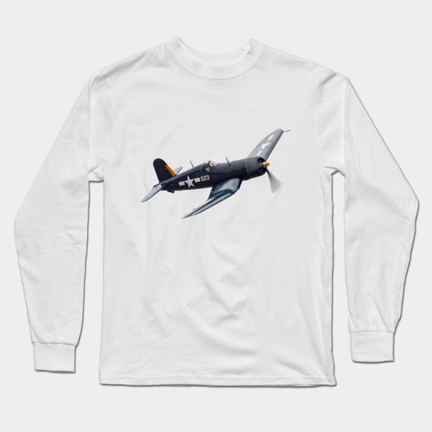 WW2 Corsair Fighter Long Sleeve T-Shirt by acefox1